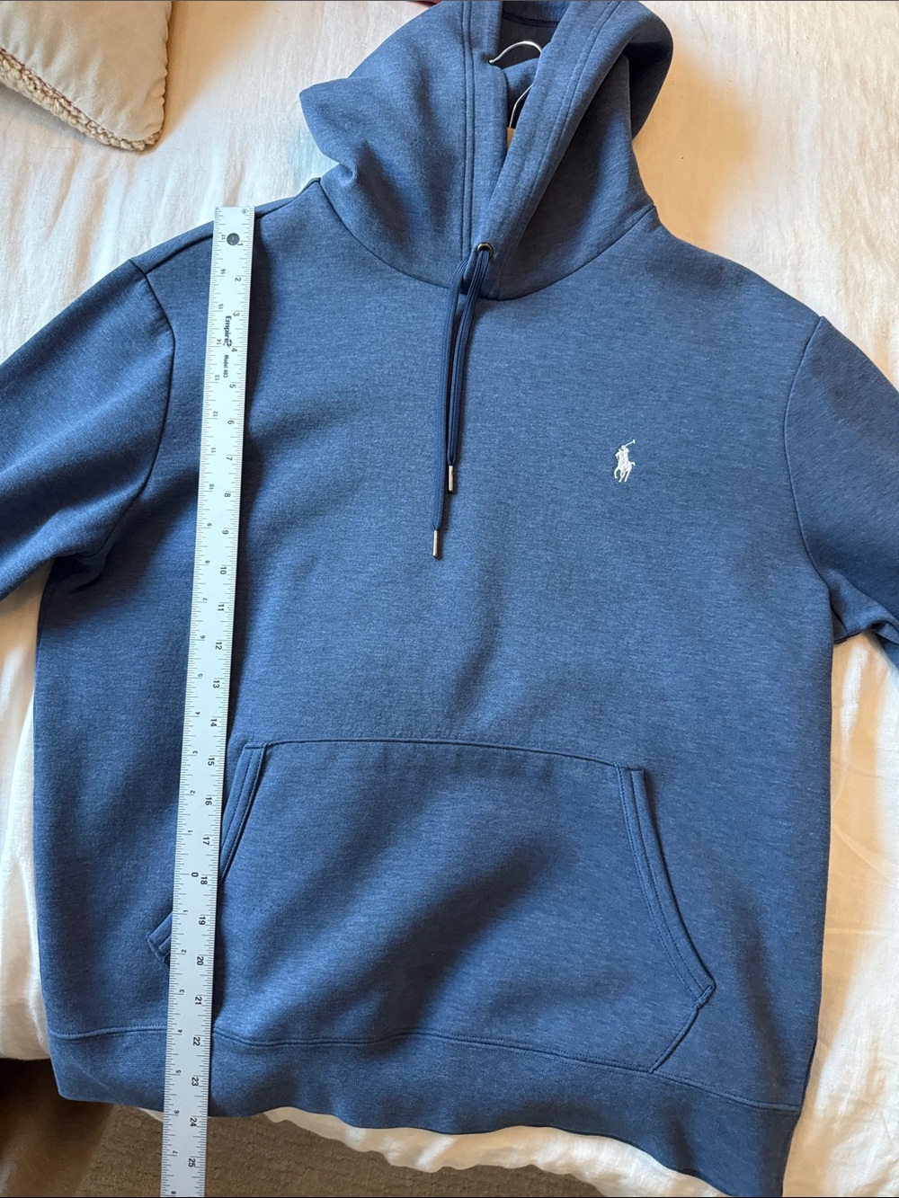 Polo Ralph Lauren Blue Pullover Hoodie Sweatshirt Men’s Large Preppy Casual - Picture 6 of 9